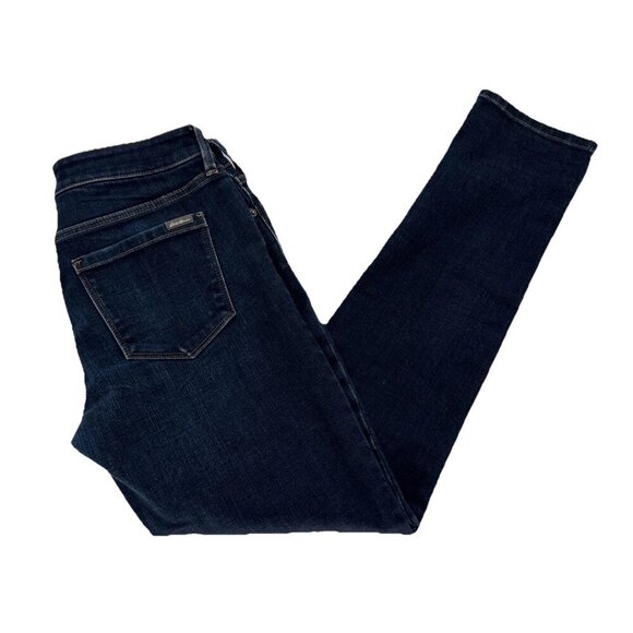 Eddie Bauer Woman’s Dark Jean Slightly Curvy, Slim Straight Leg Size 6 Dark Blue - Picture 1 of 16
